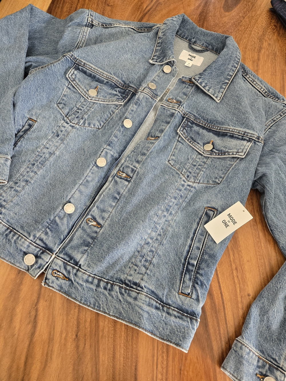 Mode Of One Light Blue Denim Jacket - Mens Classic Trucker